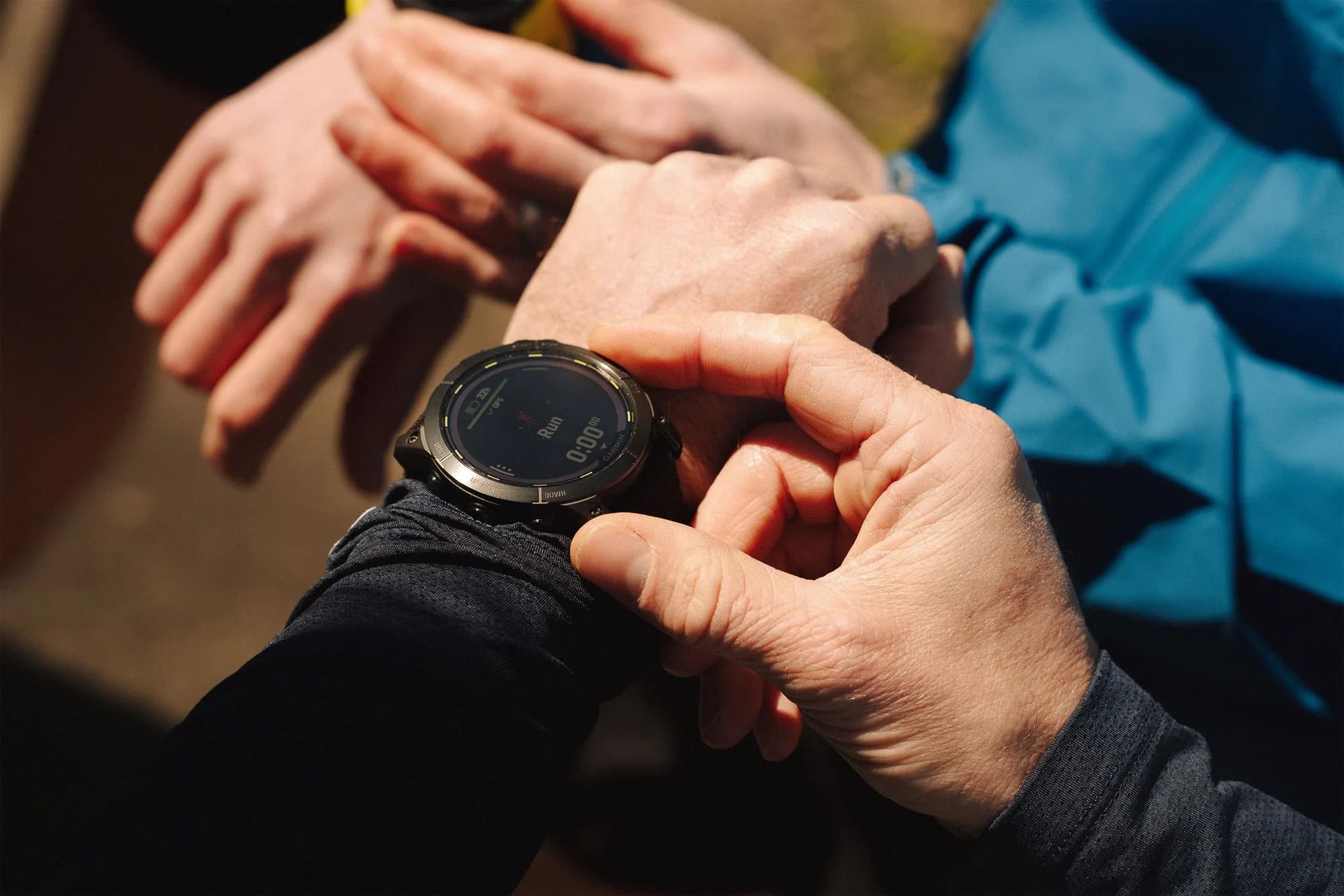 Garmin watch showing a structured workout