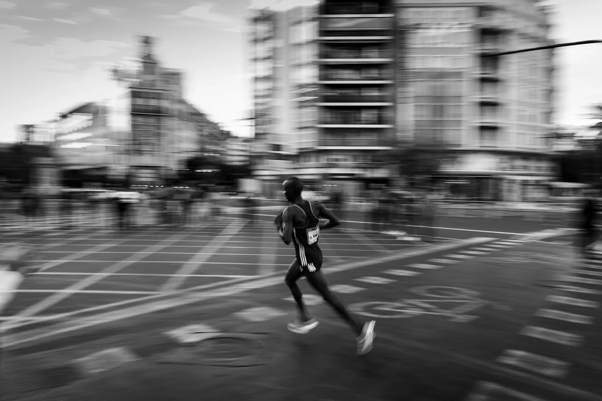 Marathonläufer beim Laufen